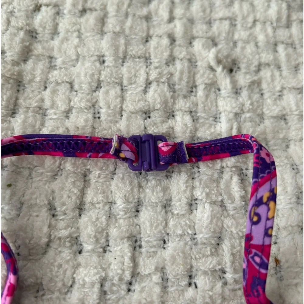 NWT Gymboree purple paisley one piece swimsuit. SPF 50+ ruffle top and bttm. 3T